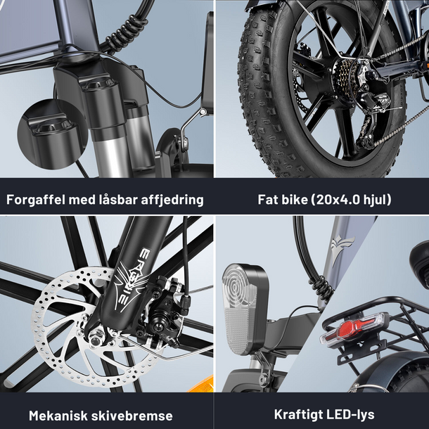 ENGWE EP-2 PRO & Boost elcykel - Fatbike til by og terræn – Maj elcykler