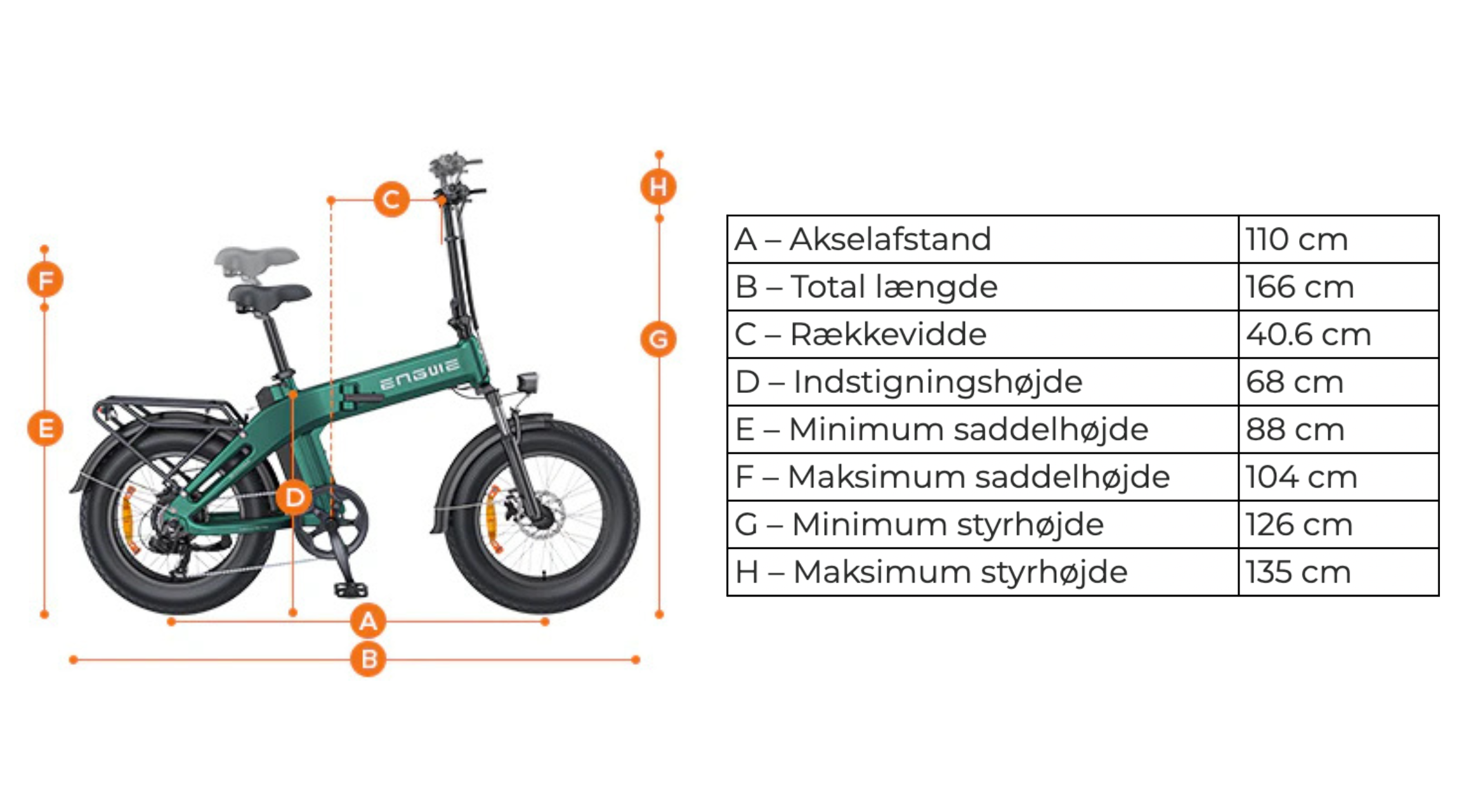 Størrelsesguide for produktet